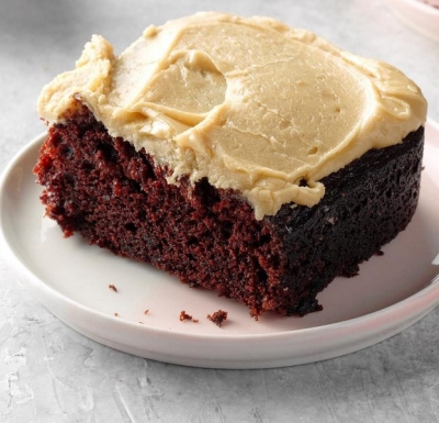 Chocolate Mayonnaise Cake with Brown Sugar Frosting