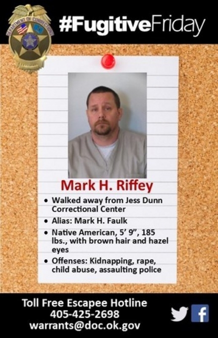 ODOC #Fugitive Friday: Mark Riffey