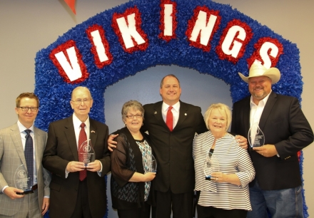  Pictured from left to right: Matthew Huggins, Buddy Spencer, Kathy Quirk, CASC President Jay Falkner, Phyllis Philippart, and Jeremy Warren.