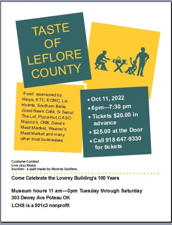 Tickets on Sale Now for Taste of LeFlore County