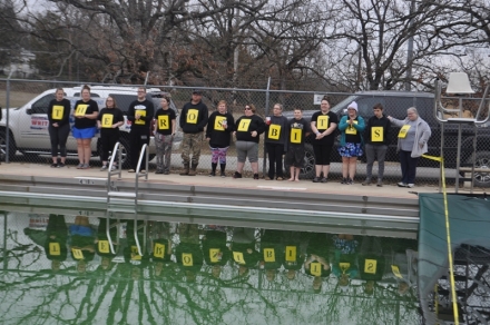 Big crowd and many “plungers” braved the cold for the Poteau Polar Plunge