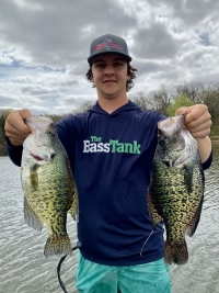 Owen Kuklinski with crappie he recently caught at Lake Thunderbird.