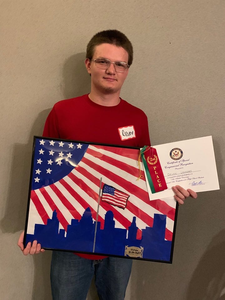 devan leonard 2nd place mixed media