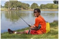 boy fishing