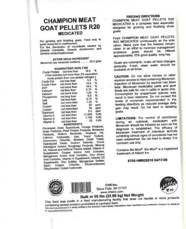 champion meat goat pellets