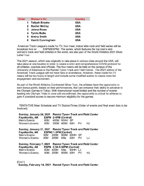 American Track League Final Start Lists Jan 24 Page 5