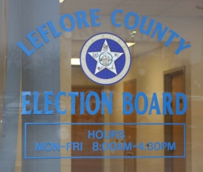 election board office door